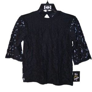 Art Class Girl’s Black with Lace dressy top – size M (7/8) – NWT